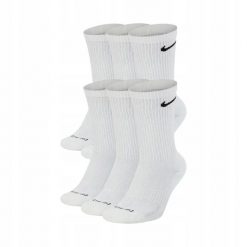 Skarpety Nike Everyday Cushioned 6 par. Białe skarpety Nike, bez wzorów. Za 106.00 zł.