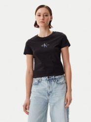 Calvin Klein Jeans T-Shirt Gradient Monologo J20J225252 Czarny Slim Fit. Czarne t-shirty Calvin Klein Jeans, s, bez wzorów, z bawełny, bez kołnierzyka, bez ramiączek. Za 89.99 zł.