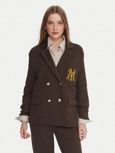 Maryley Marynarka 25IB288/M02/07CO Brązowy Regular Fit. Brązowe marynarki i żakiety Maryley, l, bez wzorów, z syntetyku. Za 359.99 zł.