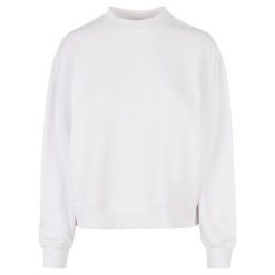 Bluza Damska Dekolt W Szpic Oversized. Białe bluzy BUILD YOUR BRAND, l, bez wzorów, bez kaptura. Za 152.99 zł.