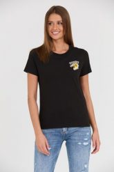 KENZO Czarny damski t-shirt WITH 'TIGER VARSITY' PRINT, Rozmiar XS. Czarne t-shirty Kenzo, s, bez wzorów, bez kołnierzyka, bez ramiączek. W wyprzedaży za 289.99 zł.