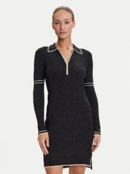 Liu Jo Sport Sukienka dzianinowa TF5028 MS49I Czarny Regular Fit. Czarne sukienki Liu Jo Sport, xs, bez wzorów, z dzianiny, sportowe, bez kołnierzyka, bez ramiączek, sportowe. Za 799.99 zł.