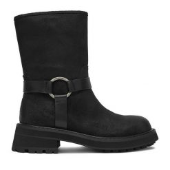 Botki G-Star Raw. Czarne botki G-Star Raw, bez wzorów, bez obcasa, na płaskiej podeszwie, bez zapięcia. Za 579.99 zł.