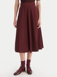 Marella Spódnica trapezowa Pina 2523106075 Bordowy Regular Fit. Czerwone spódnice Marella, bez wzorów, z syntetyku, trapezowe. Za 949.99 zł.