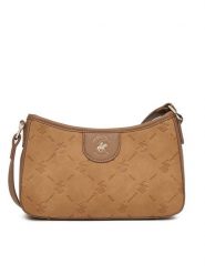 Beverly Hills Polo Club Torebka BHPC-L-001-07 Brązowy. Brązowe listonoszki Beverly Hills Polo Club, bez wzorów, ze skóry, bez dodatków. Za 179.99 zł.
