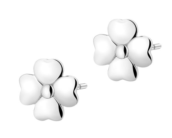 Kolczyki srebrne - koniczyny. Szare kolczyki Apart, srebrne. Za 74.00 zł.