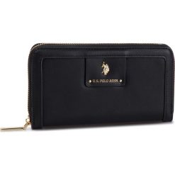 Duży Portfel Damski U.S. POLO ASSN. - Palm Beach L Zip Wall BEUPB0449WVP/000 Black. Czarne portfele U.S. Polo Assn., bez wzorów, ze skóry ekologicznej. W wyprzedaży za 129.00 zł.