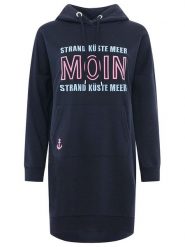 Zwillingsherz Sukienka dresowa w kolorze granatowym rozmiar: L/XL. Niebieskie sukienki Zwillingsherz, na co dzień, l, bez wzorów, z dresówki, bez kołnierzyka, bez ramiączek, midi, proste. Za 233.45 zł.