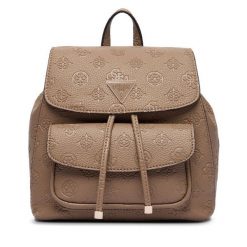 Plecak Guess. Brązowe plecaki Guess, z aplikacjami. Za 639.99 zł.