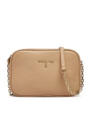 Patrizia Pepe Torebka CB0071/L001 Beżowy. Brązowe listonoszki Patrizia Pepe, bez wzorów, ze skóry, bez dodatków. Za 689.99 zł.