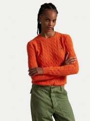 Polo Ralph Lauren Sweter 211971865010 Pomarańczowy Slim Fit. Brązowe swetry Polo Ralph Lauren, xs, bez wzorów, z wełny, bez ramiączek. Za 989.99 zł.