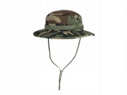 Kapelusz boonie z odpinaną osłoną karku US Woodland. Zielone kapelusze HELIKON-TEX, bez wzorów, z bawełny. Za 55.99 zł.