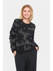 SAINT TROPEZ Sweter "Halima" w kolorze czarnym rozmiar: XXL. Czarne swetry Saint Tropez, xxl, bez wzorów, bez ramiączek. Za 135.81 zł.