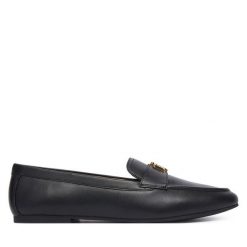 Lordsy LAUREN RALPH LAUREN. Czarne lordsy Lauren Ralph Lauren, bez wzorów, bez obcasa, bez zapięcia. Za 689.99 zł.