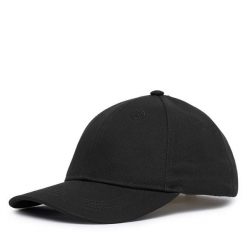 Czapka z daszkiem Guess. Czarne czapki Guess, z aplikacjami. Za 194.99 zł.