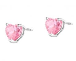 Kolczyki srebrne z cyrkoniami - serca. Szare kolczyki Apart, z cyrkonią, srebrne. Za 179.00 zł.