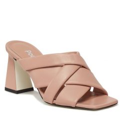 Klapki Pollini. Czerwone klapki Pollini, bez wzorów, bez obcasa. Za 1,729.00 zł.