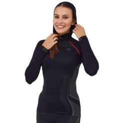 Bluza damska z kapturem Brubeck FITNESS. Czarne bluzy Brubeck, bez wzorów, z elastanu, z kapturem. W wyprzedaży za 67.99 zł.