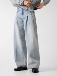 Guess Jeans Jeansy W6GA2U D5M57 Niebieski Wide Leg. Niebieskie jeansy Guess Jeans, m, z aplikacjami. Za 479.99 zł.