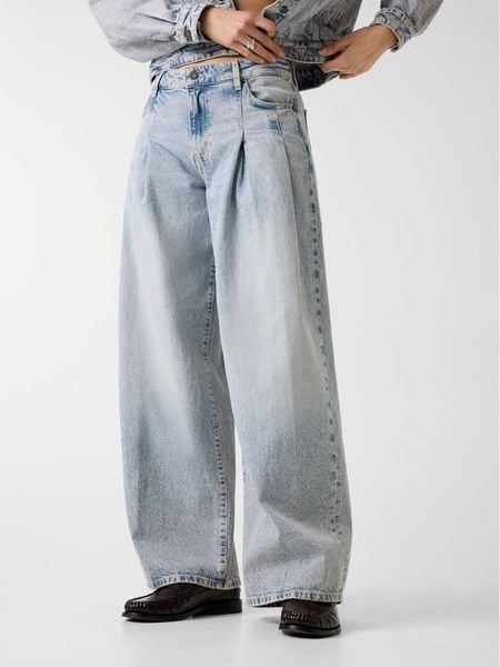 Guess Jeans Jeansy W6GA2U D5M57 Niebieski Wide Leg. Niebieskie jeansy Guess Jeans, m, z aplikacjami. Za 282.99 zł.