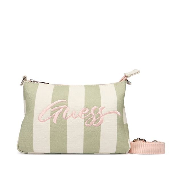Torebka Guess. Zielone listonoszki Guess, z aplikacjami, bez dodatków. Za 143.99 zł.