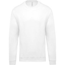 Bluza Kariban Col Rond. Białe bluzy KARIBAN, l, bez wzorów, z bawełny, bez kaptura. Za 115.50 zł.