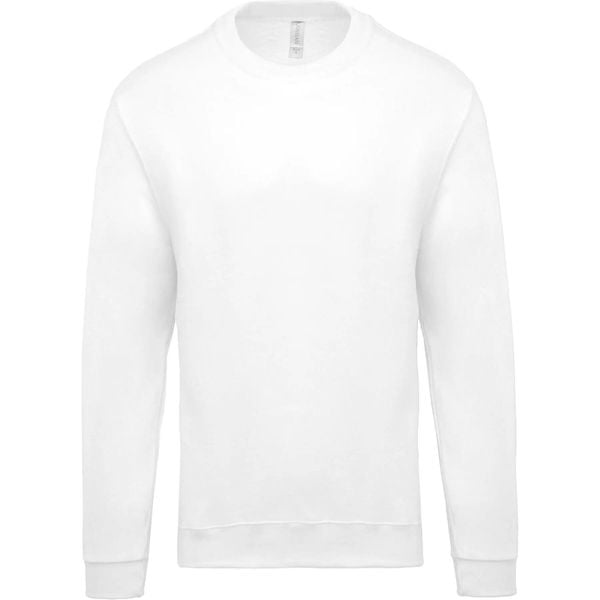 Bluza Kariban Col Rond. Białe bluzy KARIBAN, xl, bez wzorów, z bawełny, bez kaptura. Za 104.00 zł.