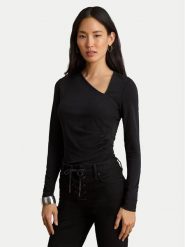 LAUREN RALPH LAUREN Bluzka 200P13936001 Czarny Regular Fit. Czarne bluzki Lauren Ralph Lauren, xxl, bez wzorów, z syntetyku, bez kołnierzyka, bez ramiączek. Za 599.99 zł.
