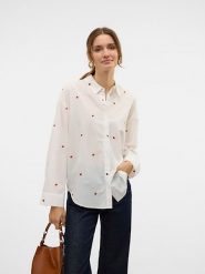 Vero Moda Koszula w kolorze białym rozmiar: M. Białe koszule Vero Moda, m, bez wzorów, z bawełny, bez kołnierzyka, bez ramiączek. Za 105.38 zł.