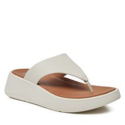 Japonki FitFlop. Białe klapki FitFlop, bez wzorów, bez obcasa. Za 309.99 zł.
