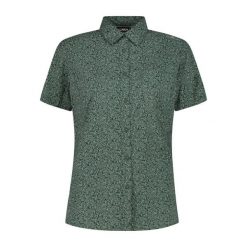 Koszula damska CMP. Zielone koszule CMP, bez wzorów, sportowe, bez kołnierzyka, bez ramiączek. Za 257.50 zł.