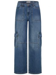 Sublevel Dżinsy - Comfort fit - w kolorze niebieskim rozmiar: L. Niebieskie jeansy Sublevel, l, z aplikacjami, z podwyższonym stanem. Za 149.66 zł.