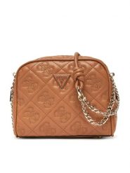 Guess Torebka Adelasia HWQL96 58140 Beżowy. Brązowe listonoszki Guess, z aplikacjami, ze skóry, bez dodatków. Za 549.99 zł.