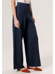 Rodier Wełniane spodnie w kolorze granatowym rozmiar: XL. Niebieskie spodnie materiałowe Rodier, xl, bez wzorów, z materiału, z standardowym stanem. Za 371.59 zł.