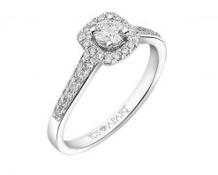 Pierścionek z białego złota z brylantami - 0,48 ct - próba 750. Białe pierścionki Apart, z brylantem, złote. Za 8,990.00 zł.