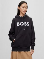 Boss Bluza 50490635 Czarny Regular Fit. Czarne bluzy Boss, s, bez wzorów, z bawełny, bez kaptura. Za 769.99 zł.