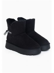 ISLAND BOOT Botki zimowe "Zak" w kolorze czarnym rozmiar: 39. Czarne botki Island Boot, na zimę, bez wzorów, z materiału, bez obcasa, bez zapięcia. Za 182.72 zł.