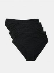 Bawełniane figi 5 pack - czarny. Czarne figi Sinsay, l, bez wzorów, z bawełny. Za 22.99 zł.