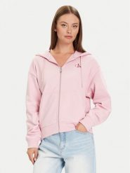 Calvin Klein Jeans Bluza Monologo LV047B270G Różowy Regular Fit. Czerwone bluzy Calvin Klein Jeans, s, bez wzorów, z bawełny, bez kaptura. Za 469.99 zł.