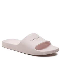 Klapki Tommy Jeans. Klapki Tommy Jeans, bez wzorów, z jeansu, bez obcasa. Za 129.99 zł.
