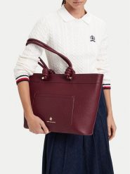 Beverly Hills Polo Club Torebka EO-BHPC-C-016-10 Bordowy. Czerwone torebki klasyczne Beverly Hills Polo Club, bez wzorów, ze skóry, bez dodatków. Za 299.99 zł.