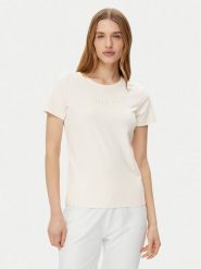 Guess T-Shirt O5GI02 KBBU1 Écru Regular Fit. T-shirty Guess, xl, z aplikacjami, z bawełny, bez kołnierzyka, bez ramiączek. Za 79.99 zł.