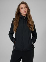 4F Kurtka softshell wiatroodporna membrana 5000 damska - czarna XS. Czarne kurtki sportowe 4f, xs, bez wzorów, z materiału, bez kaptura. Za 299.99 zł.