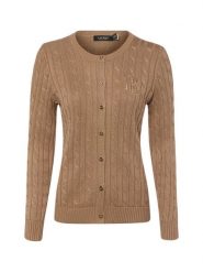 Lauren Ralph Lauren Kardigan Kobiety Bawełna brązowy, S. Brązowe kardigany Lauren Ralph Lauren, s, bez wzorów, z bawełny. Za 949.95 zł.