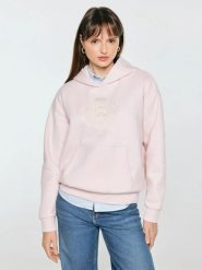 Bluza damska z kapturem i haftowanym logo różowa afraja 600. Czerwone bluzy Big Star, l, bez wzorów, z dzianiny, z kapturem. Za 249.99 zł.
