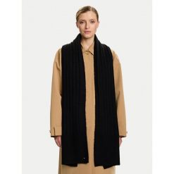 Szalik Tommy Hilfiger. Czarne szaliki TOMMY HILFIGER, bez wzorów. Za 259.99 zł.