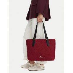 Torebka Beverly Hills Polo Club. Czerwone shopper Beverly Hills Polo Club, bez wzorów, bez dodatków. Za 199.99 zł.