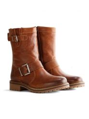 TRAVELIN' Skórzane kozaki "Silkeborg" w kolorze jasnobrązowym rozmiar: 40. Brązowe kozaki Travelin', na zimę, z wełny, bez obcasa, bez zapięcia. Za 292.20 zł.