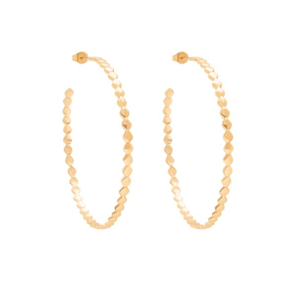 Kolczyki kółka Snake 4 cm, pozłacane. Żółte kolczyki Lilou, pozłacane. Za 219.00 zł.