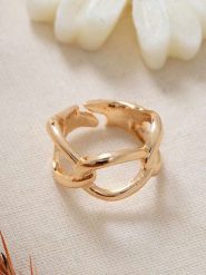 Lodie Silver Pozłacany pierścionek rozmiar: onesize. Szare pierścionki Lodie Silver, metalowe. Za 74.81 zł.